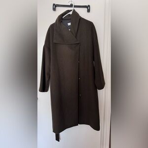 Mango Women’s Woolen Coat with Belt, Oversize Medium.